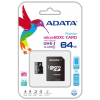 Карта памяти ADATA 64GB microSD class 10 UHS-I (AUSDX64GUICL10-RA1)