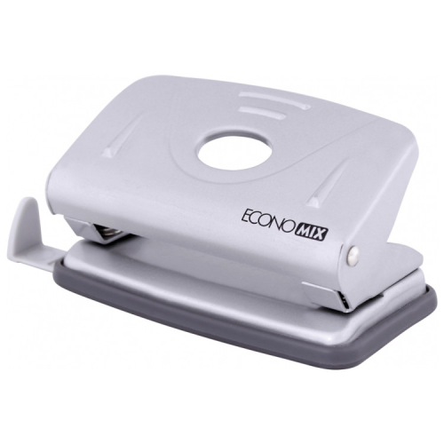 Діркопробивач Economix металевий з лінійкой, до 10 аркушів (E40130)