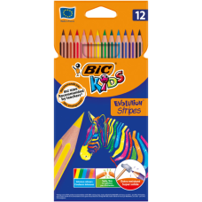 Карандаши цветные Bic Evolution Stripers 12 шт (bc9505221)