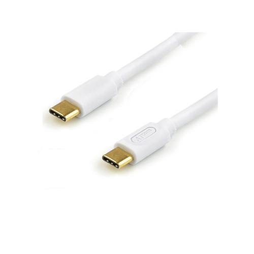 Дата кабель USB-C to USB-C 3.0m 60W 3A QC 3.0 white Atcom (AT-C30)