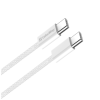Дата кабель USB-C to USB-C 2.0m (braided cotton) (PD Fast Charging 60W) 3.0А grey ColorWay (CW-CBPDCC068-GR)