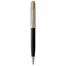 Ручка кулькова Parker SONNET 17 Metal & Black Lacquer GT BP (68 132)