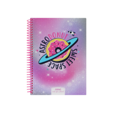 Блокнот Maxi А5, пластикова обкладинка, спіраль, 80 арк., клітинка (MX20832-21)