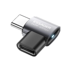 Перехідник USB-C F to USB-C M USB 4.0 40Gbps 240W 90° corner Essager (EOTG7-YH0G-P)