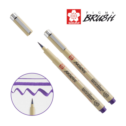 Лайнер Sakura пензель PIGMA Brush, Фіолетовий (084511352131)