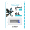 USB флеш накопитель Wibrand 64GB Falcon Silver-Blue USB 2.0 (WI2.0/FA64U7U)