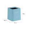 Корзина для бумаг Axent Настольный мусорный контейнер, квадратный, голубой (2132-07-A)