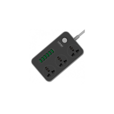 Мережевий фільтр живлення LDNIO SC3604, 3 роз, 6 USB, 2м, Black (SC3604)