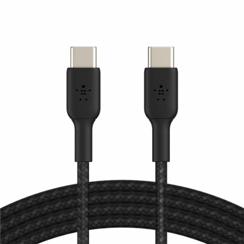 Дата кабель USB-C to USB-C 1.0m braided black Belkin (CAB004BT1MBK)