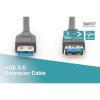 Дата кабель USB 3.0 AM/AF 3.0m black Digitus (AK-300203-030-S)