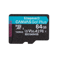 Карта памяти Kingston 64GB microSDXC сlass 10 UHS-I U3 V30 A2 Canvas Go Plus G4 (SDCG4/64GBSP)