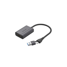 Перехідник USB-C + USB-A to HDMI M 0.15m gray Vention (ACYHB)