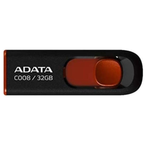 USB флеш накопичувач ADATA 32Gb C008 black+red (AC008-32G-RKD)
