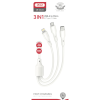 Дата кабель USB 2.0 AM to Lightning + Micro 5P + Type-C 1.0m 2.4A XO (CB-23U3)