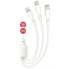 Дата кабель USB 2.0 AM to Lightning + Micro 5P + Type-C 1.0m 2.4A XO (CB-23U3)