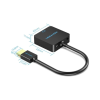 Перехідник HDMI M to VGA F 1080P 60Hz 3,5mm Audio Micro USB (F) powered Vention (ACRBB)