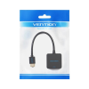 Перехідник HDMI M to VGA F 1080P 60Hz 3,5mm Audio Micro USB (F) powered Vention (ACRBB)