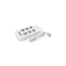 Мережевий фільтр живлення Voltronic F06U, 6 роз EU, 4USB White (F06U-White)