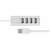 Концентратор HOCO USB 2.0 to 4xUSB Line machine HB1 Silver (6957531038146)