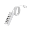 Концентратор HOCO USB 2.0 to 4xUSB Line machine HB1 Silver (6957531038146)
