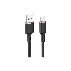 Дата кабель USB 2.0 AM to USB-C 1.2m 3A silicon black Acefast (6974316280767)
