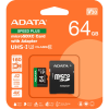 Карта пам'яті ADATA 64GB microSD class 10 UHS-I U3 V30 A2 Speed Plus (UD64GUI3V30A2SP-RA1)