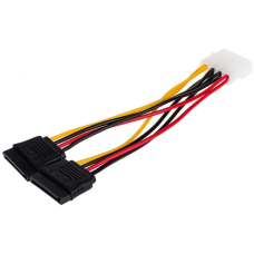 Кабель питания Molex to 2xSATA 0.2m Atcom (16148)