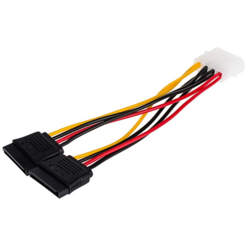 Кабель питания Molex to 2xSATA 0.2m Atcom (16148)