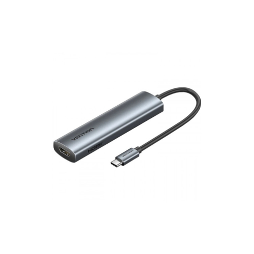 Концентратор VENTION USB-C 5-in-1 HDMI + USB 3.0 + USB 2.0 + USB-C 2.0 + PD 100W (TGLHB)