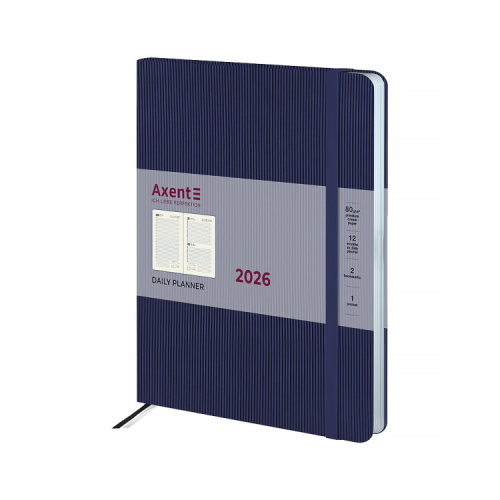 Еженедельник Axent датированный 2026 Grand Lines, 195х255, синий (8831-26-02-A)