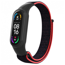 Ремешок для фитнес браслета Armorstandart нейлоновый для Xiaomi Mi Band 7/6/5/4 Black/Red (ARM67843)