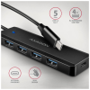 Концентратор AXAGON USB-C to 4xUSB 3.0 black (HUE-C1C)