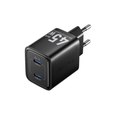 Зарядний пристрій Vention 2xUSB-C PD45W GaN black (FEFB0-EU)