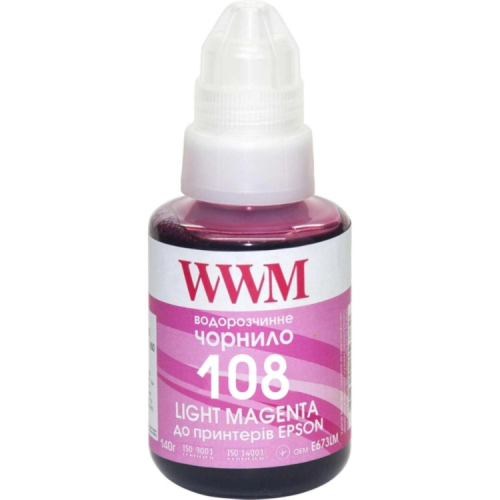 Чорнило WWM Epson L8050/L18050 140г Light Magenta KeyLock (E108LM)