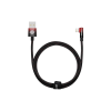 Дата кабель USB 2.0 AM to Lightning 1.0m 2.4A 90° corner black/red Baseus (CAVP000020)