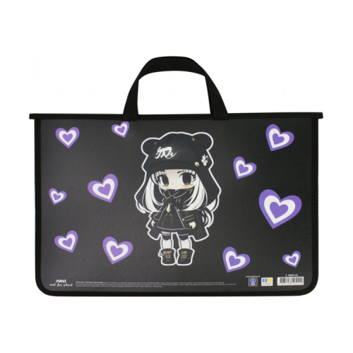 Папка - портфель Maxi А4 пластиковий на блискавці (MX30001-01)