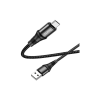 Дата кабель USB 2.0 AM to Micro 5P 1.0m 2.4A nylon X50 black HOCO (6931474734211)
