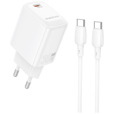 Зарядний пристрій BOROFONE BN28 Fuente USB-C PD30W + cable USB-C to USB-C White (6941991120312)