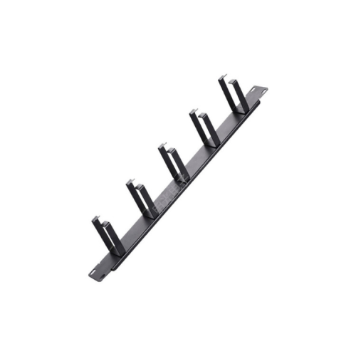 Кабельный организатор 19" 1U 5 кілець, корпус метал+пластик Voltronic (20027 / SG-CM003)