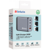 Зарядний пристрій Verbatim GaN 240 W 4 ports (USB-C-140 W,USB-C-100 W,USB-C-65 W /USB-A -3.0) (32205)