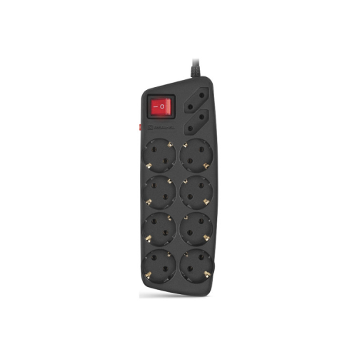Мережевий фільтр живлення REAL-EL RS-Protect 505, 1.8m, black (EL122300044)