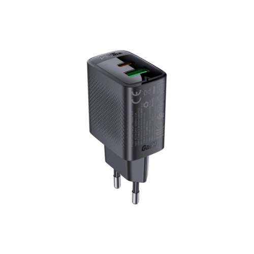 Зарядное устройство Acefast A78 1xUSB-C PD20W + 1xUSB-A GaN Black (6974316283256)