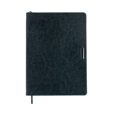 Тижневик Buromax недатований SALERNO, L2U, A4, зелений, штуч.шкіра, 336 сторінок (BM.20990-04)