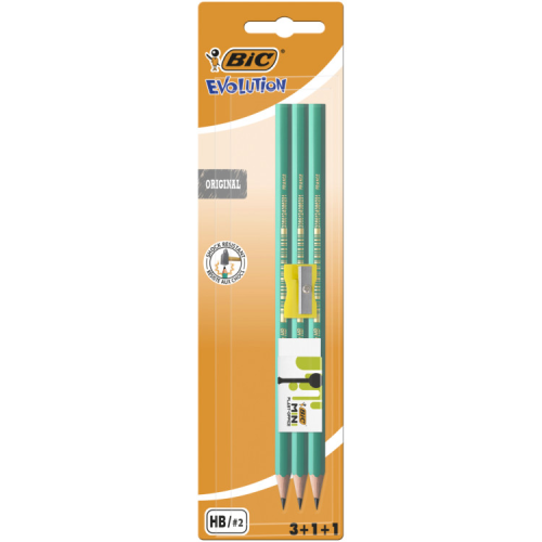 Карандаш графитный Bic Ecolution НВ, 5 шт в блистере (bc9420811)