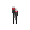 Дата кабель USB-C to Lightning 1.0m Cafule PD 20W red+black Baseus (CATLKLF-91)