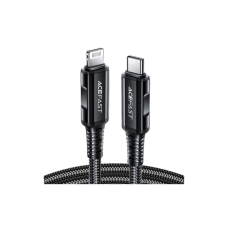 Дата кабель USB-C to Lightning 1.8m 30W 3A nylon black Acefast (6974316281306)