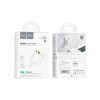Зарядний пристрій HOCO C111A Lucky 1xUSB-C PD30W + 1xUSB QC3.0 White (6931474790866)