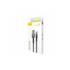 Дата кабель USB 2.0 AM to Lightning 2.0m Cafule grey+black Baseus (CALKLF-HG1)