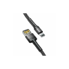 Дата кабель USB 2.0 AM to Lightning 2.0m Cafule grey+black Baseus (CALKLF-HG1)