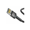 Дата кабель USB 2.0 AM to Lightning 2.0m Cafule grey+black Baseus (CALKLF-HG1)